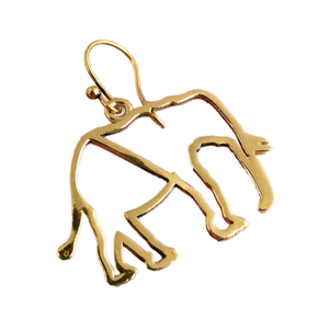 Pendientes colgantes de elefante de Latón chapado en oro, forma de Animal elegante, joyería de aro delicada, regalo de símbolo cristiano para mujer a la moda - Product Image 1