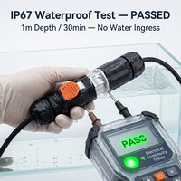 Jnicon Mj20 Rechtwinkliger IP67 Wasserdichter Rundsteckverbinder 2-8-polig 5-20A Stecker-Buchse Platzsparend für Industrieanlagen
