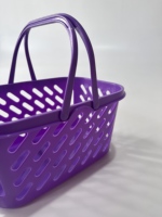 Panier d'épicerie en plastique durable et écologique avec poignées réglables pour supermarché, magasin de détail, OEM personnalisé, marque MTK