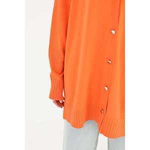 Cardigan en tricot minimaliste pour femme, manches longues, noir, style long, à porter toute l'année - Product Image 5