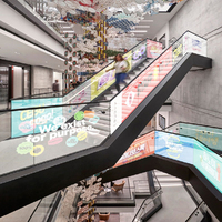 Écran d'affichage numérique Flexible LED Rideau Affichage sur fenêtre en verre