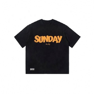 Fabricant OEM Street Wear T-shirts graphiques Unisexe Hommes Femmes T-shirt imprimé T-shirt personnalisé poids lourd Boxy - Product Image 2