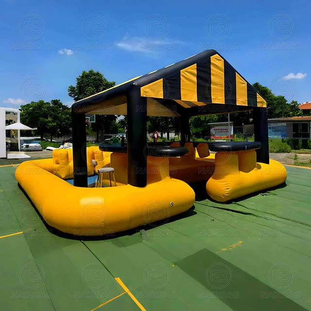 Water Floating Inflatable Bar Summer Backyard Party Floating Inflatable Pub Swimming Pool Bar with Seats