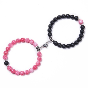Gelang Batu Alam Turquoise DAIHE Fashion, Gelang Manik Kristal Cantik dengan <span class=keywords><strong>Magnet</strong></span> Hati untuk Pasangan - Product Image 5