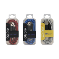 Usine un arrêt service câble de charge OEM ODM 1m 3.3ft PVC câble USB emballé dans une boîte acrylique accrocher sur présentoir de vente au détail