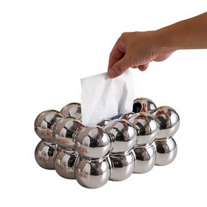 กล่องใส่กระดาษทิชชูเซรามิกแบบรักษ์โลก ดีไซน์ร่วมสมัย สำหรับโต๊ะในรถยนต์ พร้อมที่ใส่กระดาษเช็ดปาก เหมาะสำหรับงานเลี้ยงสุดหรู - Product Image 1