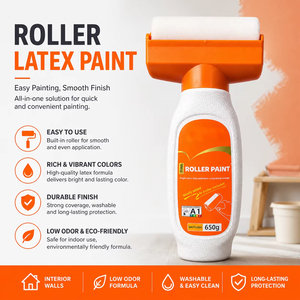 Peinture latex à rouleau haute couvrance, résistante à la moisissure, écologique, revêtement mural intérieur, vente directe du fabricant - Product Image 1