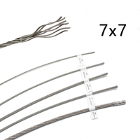 7*7 7*19 3mm 316 Edelstahl-Drahtseil Edelstahl-Drahtseil 5 mm Wäscheleine Edelstahlkabel