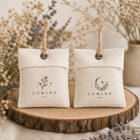 Pochette cadeau réutilisable en coton avec cordon de serrage, sac d'emballage artisanal écologique, enveloppe en lin, sac anti-poussière