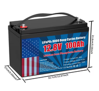 Stock UE/USA – Batterie LiFePO4 12V 100Ah 600Ah, Pack de batteries lithium-ion 12V 24V 52V 200Ah 300Ah pour stockage d'énergie domestique portable