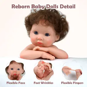 Babeside toptan gerçekçi yenidoğan yürüyor yeniden doğmuş bebekler tam silikon yeniden doğmuş bebek bebekler