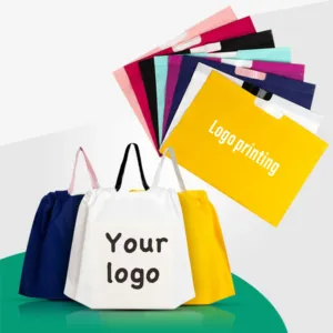 Tùy chỉnh chất lượng cao dày mờ cầm tay Túi mua sắm Takeaway <span class=keywords><strong>Tote</strong></span> Túi với dây rút - Product Image 1