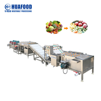 Fruit- en groentewas-, blancheer- en luchtdroogmachine, chips-/gedroogd fruitverwerkingslijn