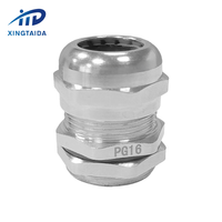 Xingtaida étanche métal laiton nickelé fil presse-étoupe joints pg connecteurs m20 pg16 pg13.5 presse-étoupe en acier inoxydable