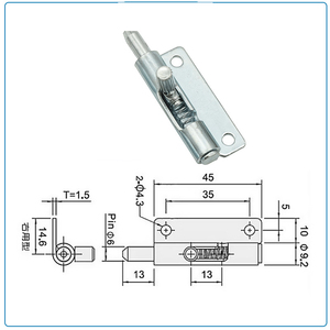 304 Pestillo de resorte de acero inoxidable L/R Bisagra de puerta telescópica Bisagra simétrica extraíble Pasador de puerta - Product Image 4