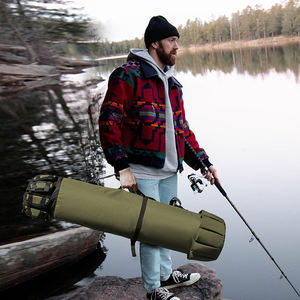 Échantillon gratuit sac de canne à pêche étui pour canne à pêche Portable pliable sac de canne à pêche grande capacité cannes à pêche et matériel - Product Image 6