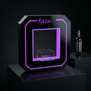 Espositore per Bottiglie LED Ottagonale Personalizzato con Logo, Bordo Doppio al Neon, Glorificatore per Bottiglie di Vino in Acrilico per Discoteche, Bar ed Eventi VIP - Product Image 5