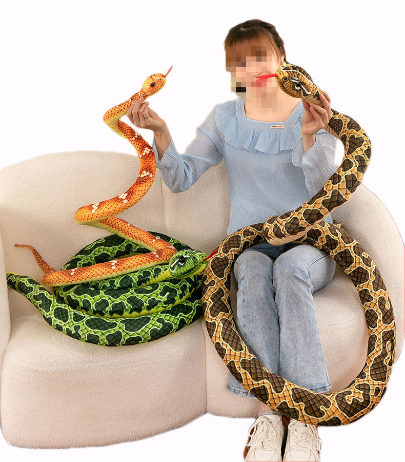 peluche de serpiente gigante lindo y seguro, perfecto para regalar