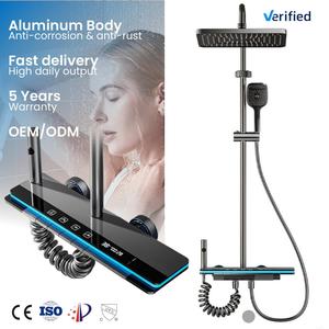 Set de Ducha con Pantalla Digital y Control de Frío y Calor, Luz Ambiental <span class=keywords><strong>LED</strong></span> <span class=keywords><strong>para</strong></span> Grifo de Baño y Cabezal de Ducha - Product Image 2