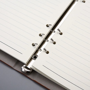 PU da Bìa lá lỏng lẻo 6 vòng chất kết dính bơm lại máy tính xách tay bán buôn một loạt các màu sắc của sang trọng A5 tùy chỉnh khuyến mãi CN; zhe - Product Image 5