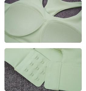 Wholesale Women's <b>Racerback</b> Sports <b>Bra</b> Adjustable Buckle High Support Workout Yoga <b>Bra</b> Seamless Padded Athletic Activewear - Product Image 2