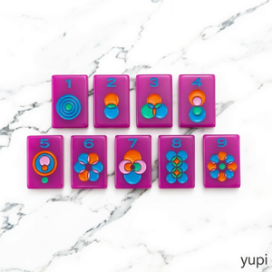 Juego de Mahjong Americano Retro Pop Art - Fichas Creativas con Diseño de Labios y Dragón, Incluye Cartas de Juego Rosas y Bolsa de Almacenamiento - Product Image 2