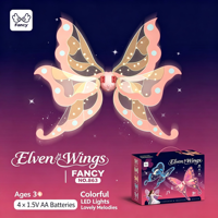 Nouvelle Collection 2026 : Costume de Fête Électrique pour Filles, Robe Thème Fée en Plastique avec Ailes de Papillon LED Musicales, Cadeau
