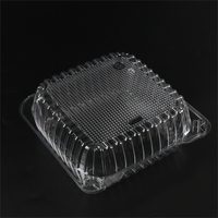 Conteneur alimentaire carré transparent en PET de qualité alimentaire avec impression personnalisée pour l'emballage de restauration rapide, OEM/ODM pris en charge