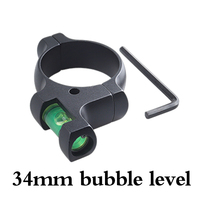 Support de lunette de chasse ECHAIN 34 mm en alliage d'aluminium 6063-T6 noir mat avec niveau à bulle de précision