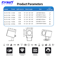 Projecteurs LED COB électriques à faible tension 12V 24V DC IP65 en aluminium réglables, compatibles AC, dimmables, pour jardin extérieur