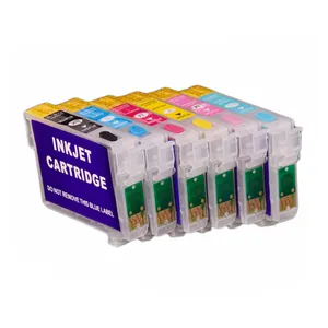 Supercolor T0851N - T0856N Empty Refillable Ink Cartridge For Epson 1390 T60 Printer