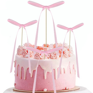Star Shaped Bow Cake <b>Toppers</b> For <b>Birthday</b> Party Dessert Decorations Child Reusable - Product Image 2
