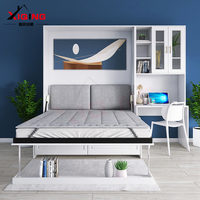 Lit Mural Escamotable Multifonctionnel Murphy avec Canapé, Lit Pliant Invisible, Bureau, Armoire – Solution de Rangement Idéale pour Petits Espaces