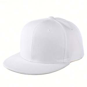Casquette Snapback Unisexe Classique en Toile 100% Coton, Style Hip Hop, Visière Plate, Taille Ajustable, Couleur Unie pour Tenue Décontractée - Product Image 6