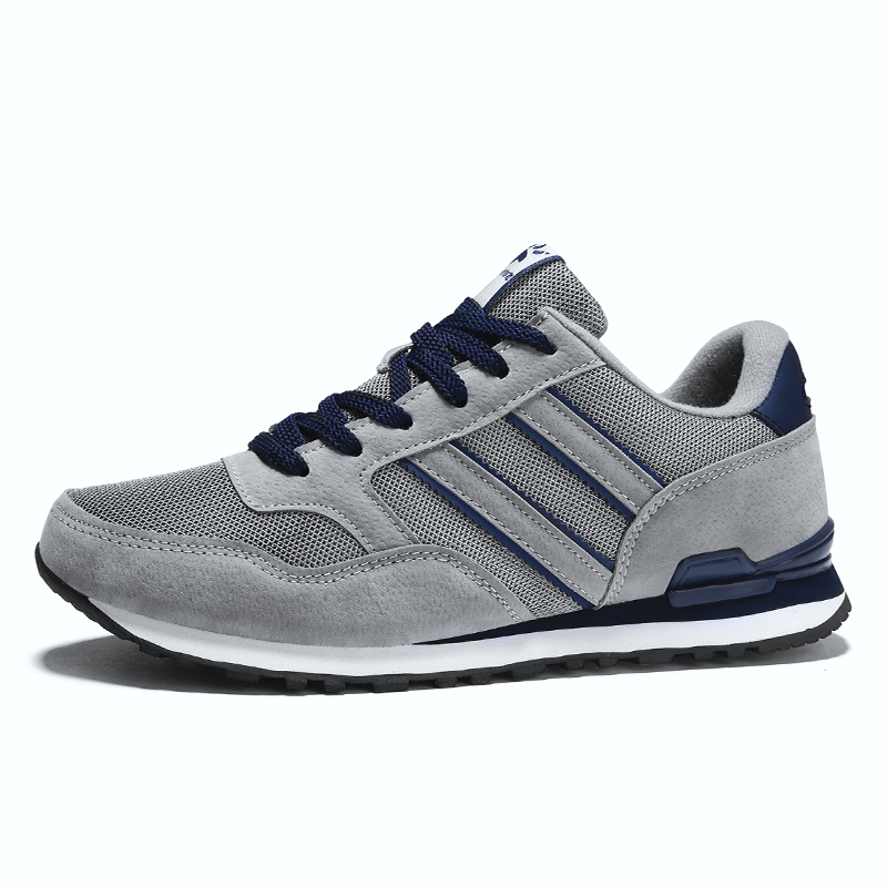 Grey mesh upper