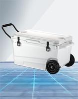 Glacière portative extérieure de chariot 45L 55L 75L 90L OEM glacière pour le coffre de voiture glacière avec roues et poignée