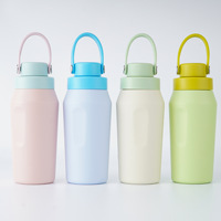 Bouteille d'eau en acier inoxydable de style brésilien de 20 oz, gourde sportive à double paroi isolée sous vide, anti-fuite, sans BPA, logo personnalisé
