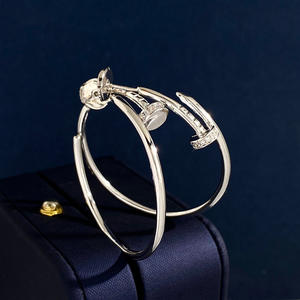 Pendientes de Moda de Lujo con Incrustaciones de Circonita de Grado 5A, Pendientes para Pareja, Joyería de Alta Gama, Pendientes Hipoalergénicos - Product Image 4