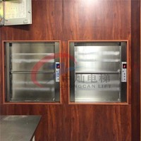 Mini monte-charge de service pour cuisine de restaurant moderne, 100 kg, petit élévateur de livraison de nourriture avec traction en acier inoxydable 304