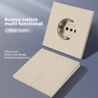 WESA Enchufe de Pared 16A con 1 Tomacorriente, Diseño Moderno de Lujo, Regleta Eléctrica Europea