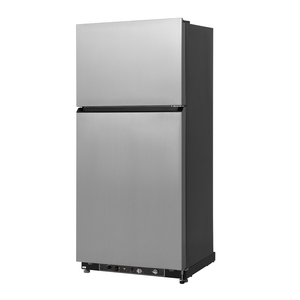 Réfrigérateur à absorption de gaz en acier inoxydable à double porte et congélateur supérieur pour la maison - Product Image 2