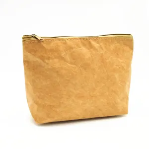 Warmly Welcomed OEM ODM Service Custom Customization Service Provided Tyvek Paper Cosmetic Bag Zip Make Up Pouch