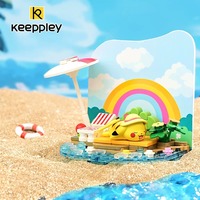 Keeppley Série Fête à la Maison Pokémon Blocs de Construction Mini Scène Briques Figurines Anime Décoration de Bureau Cadeau Jouet de Collection
