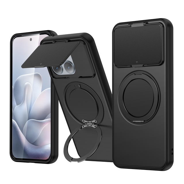 Rugged Shockproof Magnetic Phone Cover for Moto G Power 5G 2025/2026 with Rotatable Kickstand for Moto Edge 70/G06/G Stylus