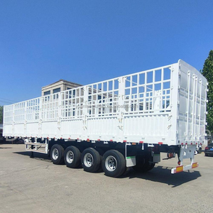 Semirremolque de Estacas con Estructura Reforzada de 3/4 Ejes, Semirremolque de Carga con Barandas de Alta Capacidad para Transporte de Caña de Azúcar - Product Image 2