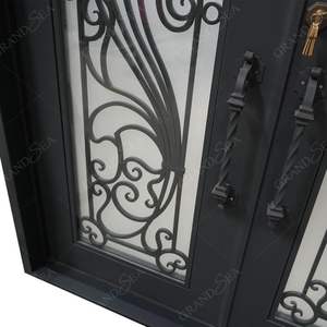 Porte en fer forgé solide de sécurité de l'entrée principale moderne pour les clients américains de <span class=keywords><strong>la</strong></span> Nouvelle-Orléans Maison - Product Image 5