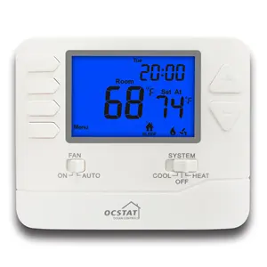 1heat 1Cool programmable digital heat pump temperature controller 24V