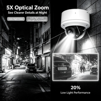 Caméra Dôme IP PTZ Dakang IK10 Anti-Vandalisme 8MP avec Zoom 5X, Audio Bidirectionnel, Vision Nocturne, Capteur CMOS, Étanchéité IP66