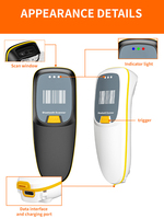 Escáner de Código de Barras Inalámbrico 2D Resistente NORGEE N310R, Colector de Datos Portátil Fuera de Línea para Inventario