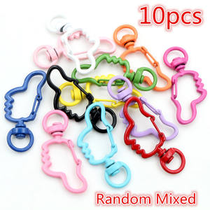 Peinture colorée anneau irrégulier pour porte-clés multi forme homard marin fermoir boucle à ressort faisant bijoux Bracelet accessoires - Product Image 2